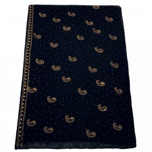 factory Outlets for Green Scarf - The whole scarf is a diamond Very beautiful Extra black women’s scarf – Jingchuang