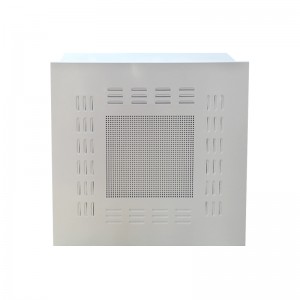 Terminal HEPA filter housing for ceiling installation