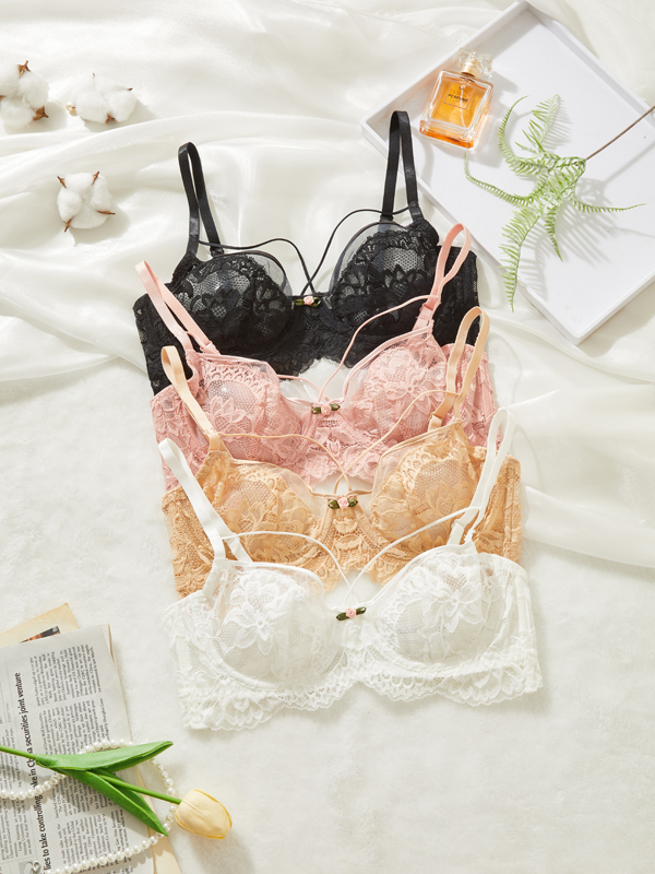 Sexy Lace Bra and Knicker Lingerie Set Underwear See Through