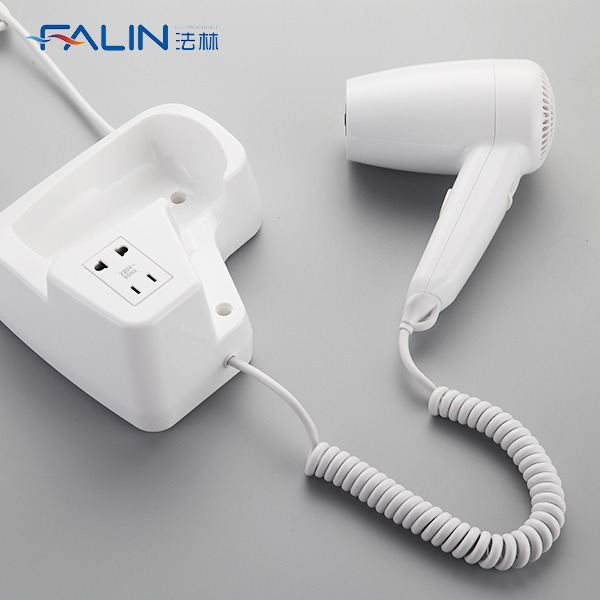 2021 wholesale price 1800w Wall Mounted Hair Dryer - FALIN FL-2101B Hair Dryer,Wall Mounted Hair Dryer With Socket,Hotel Hair Dryer – Falin