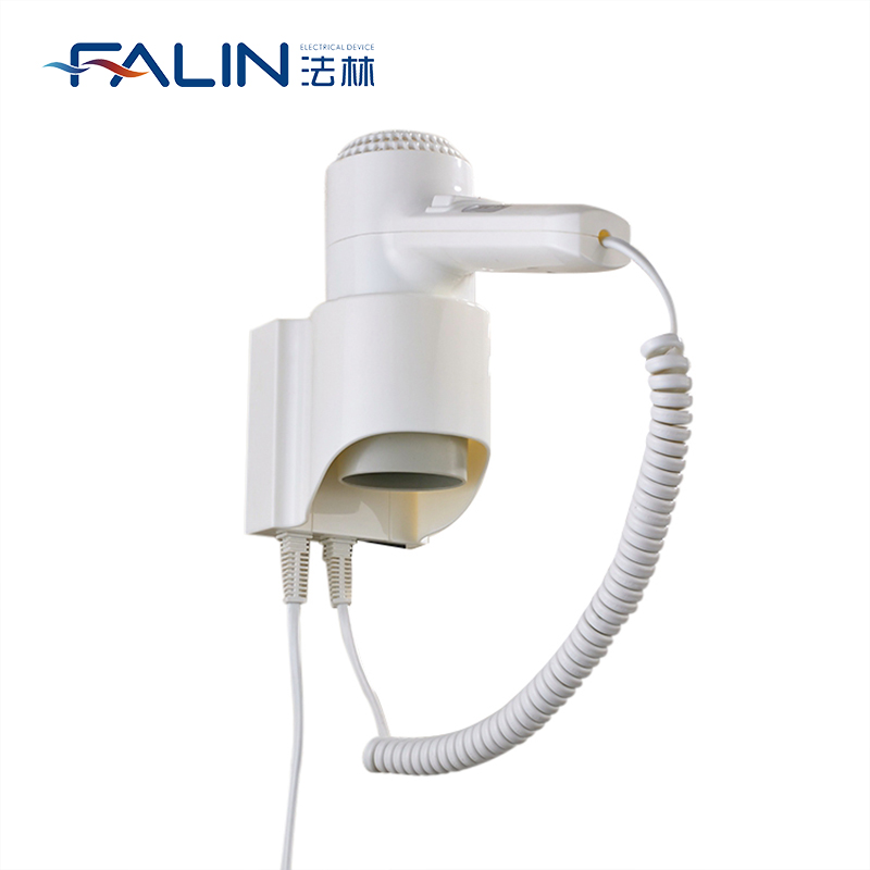 FALIN Fl-2103 Wall Mounted Hotel Hair Dryer White Hair Dryer Hotel 1300-watt Electric ABS Plastic Hair Dryer Featured Image