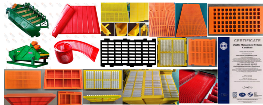 5-stack high frequency screen mesh, PU fine screen panels , rubber screen panels 300×610, 305×305