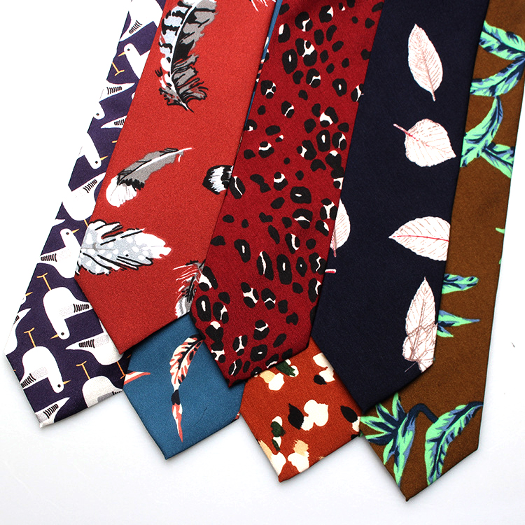 wholesale printed floral animal tie mens wedding tie vintage Retro colorful neckties Women accessory ties Featured Image