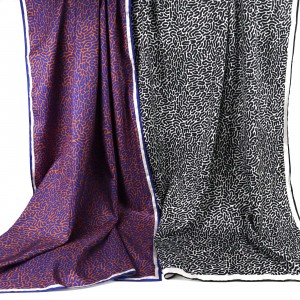 china supplier custom 100% silk scarf women accessories 90cm shawl double sided 100% silk shawl