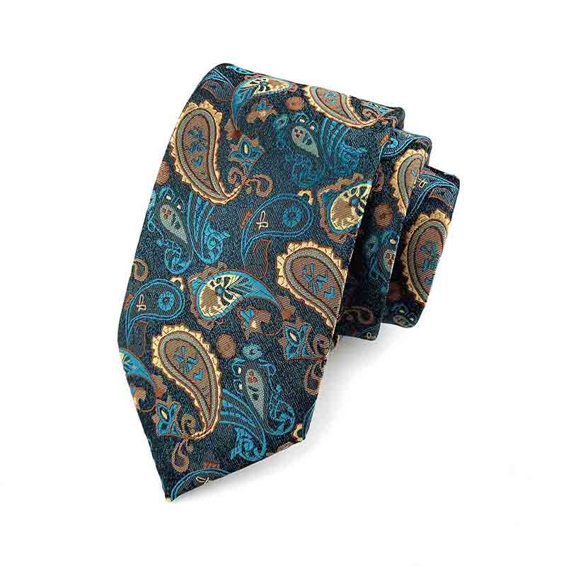 The latest luxury Paisley pattern men’s work tie custom handmade tie silk jacquard tie Featured Image