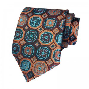 mens new custom golden color necktie Classic Paisley neck ties slim tie for men