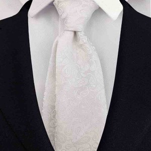 High quality dark pattern tie men’s luxury white mulberry silk tie fanlang tie set for men
