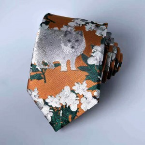 necktie supplier high quality silk floral wedding tie custom fashion tie jacquard animal necktie
