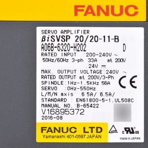 Fanuc drives A06B-6320-H202 Fanuc servo amplifier BiSVSP 20/20-11-B
