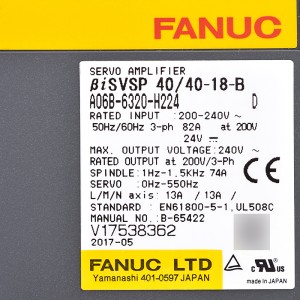 Fanuc drives A06B-6320-H224 Fanuc servo amplifier BiSVSP 40/40-18-B