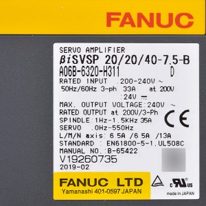 Fanuc drives A06B-6320-H311 Fanuc servo amplifier BiSVSP 20/20/40-7.5-B