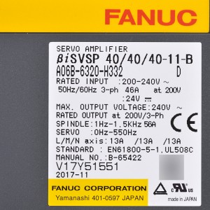 Fanuc drives A06B-6320-H332 Fanuc servo amplifier BiSVSP 40/40/40-11-B