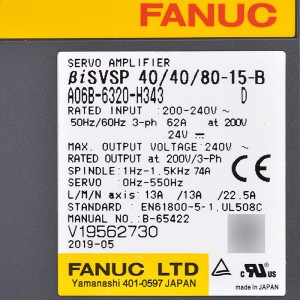 Fanuc drives A06B-6320-H343 Fanuc servo amplifier BiSVSP 40/40/80-15-B