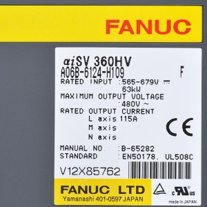 Fanuc drives A06B-6124-H109 Fanuc aisv 360HV servo