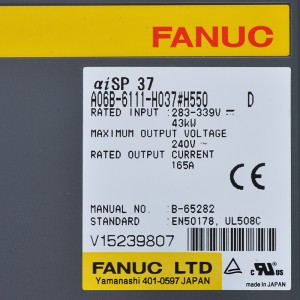 Fanuc drives A06B-6111-H037#H550 Fanuc αiSP 37 spindle servo amplifier moudle