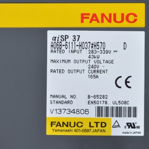 Fanuc drives A06B-6111-H037#H570 Fanuc αiSP 37 spindle servo amplifier moudle