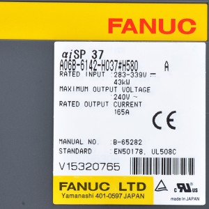 Fanuc drives A06B-6142-H037#H580 Fanuc αiSP 37