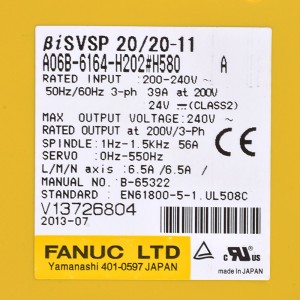 Fanuc drives A06B-6164-H202#H580 Fanuc BiSVSO 20/20-11