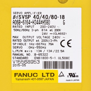 Fanuc drives A06B-6164-H344#H580 Fanuc BiSVSP 40/40/80-18