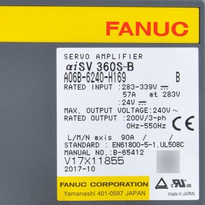 Fanuc drives A06B-6240-H169 Fanuc servo amplifier aiSV360S-B servo