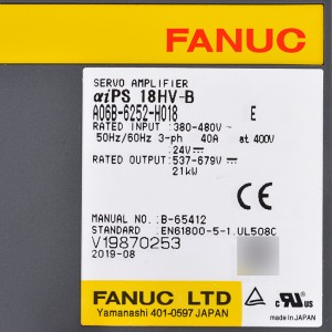 Fanuc drives A06B-6252-H018 Fanuc servo amplifier aiPS 18HV-B