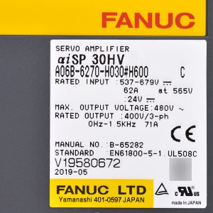 Fanuc drives A06B-6270-H030#H600 Fanuc servo amplifier aiSP 30HV
