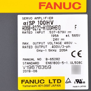 Fanuc drives A06B-6272-H100#H610 Fanuc servo amplifier aiSP 100HV