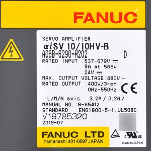 Fanuc drives A06B-6290-H202 Fanuc servo amplifier aiSV 10/10HV-B