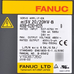 Fanuc drives A06B-6290-H205 Fanuc servo amplifier aiSV 20/20HV-B