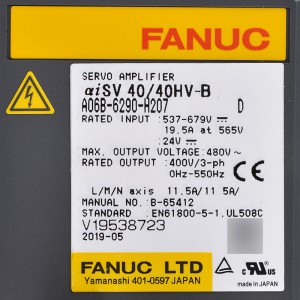 Fanuc drives A06B-6290-H207 Fanuc servo amplifier aiSV 40/40HV-B
