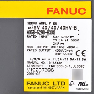 Fanuc drives A06B-6290-H308 Fanuc servo amplifier aiSV 40/40/40HV-B
