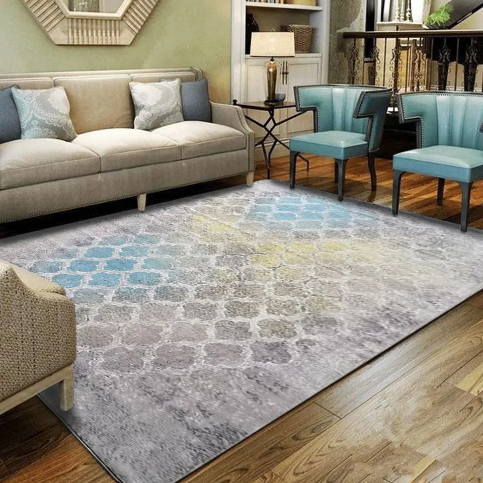 The Art of Crafting a Cozy Oasis with the Home Carpet Floor Mat Polyester Decoration Carpet Gray Wilton Rug