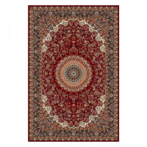 Винтидж червен персийски килим от дебела синьо-зелена вълна