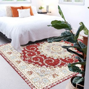 Hálószoba 9×12 vörös selyem perzsa szőnyegek