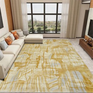 Prilagodljivi zlatni vuneni ručni taftani tepih