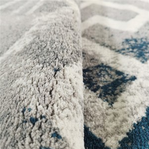Karpet Supersoft Wilton Mewah Gray Modern pikeun Ruang Tamu