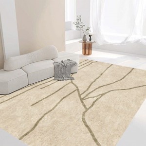 Natural Thick Hand Tufted Beige Rugs Pabalaza