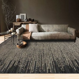 Grandi tappeti grigi di design per u salottu di a casa