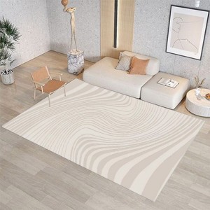 Большие акриловые минималистичные простые ковры цвета слоновой кости для гостиной