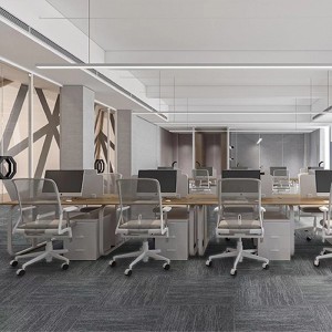 Тешки канцеларии Модерни подни комерцијални сиви плочки за тепих