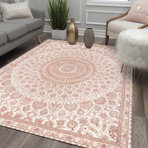 Розови големи персийски килими от коприна за всекидневна спалня