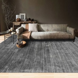 Alfombras de diseño con mechones grises grandes para la sala de estar del hogar