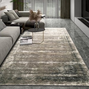 Modern 100% wool dark green gradient rug