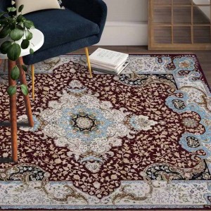 Автентичен копринен черен персийски килим
