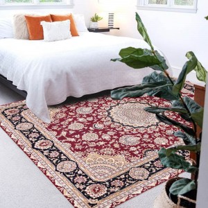 Miegamojo 9 × 12 raudono šilko persiški kilimėliai