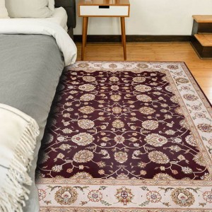 Vintage Bedside Soft Tutul Red Silk Persian Karpet