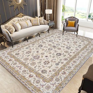 Customized Vintage Wol utawa Silk Beige Blue Karpet Persia
