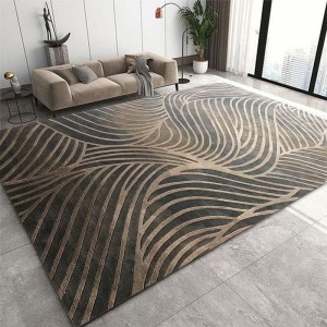 Best luxury striped black hand tufted wool carpet rug