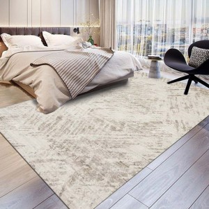 Large Polyester Grey Beige Luxury Super Soft Wilton Carpet