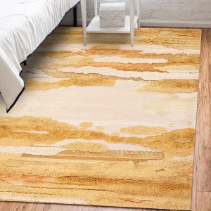 Sypialnia Złote, ręcznie tuftowane dywaniki wełniane